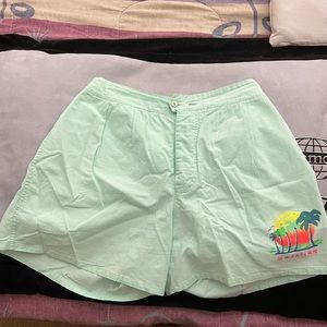 Blue beach shorts